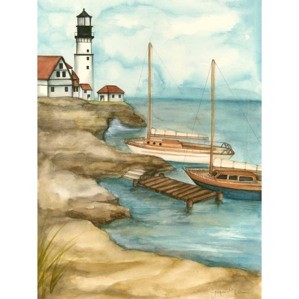 Shoreline Dock I Poster Print - Jennifer Goldberger-VARPDX62222Z Image 1