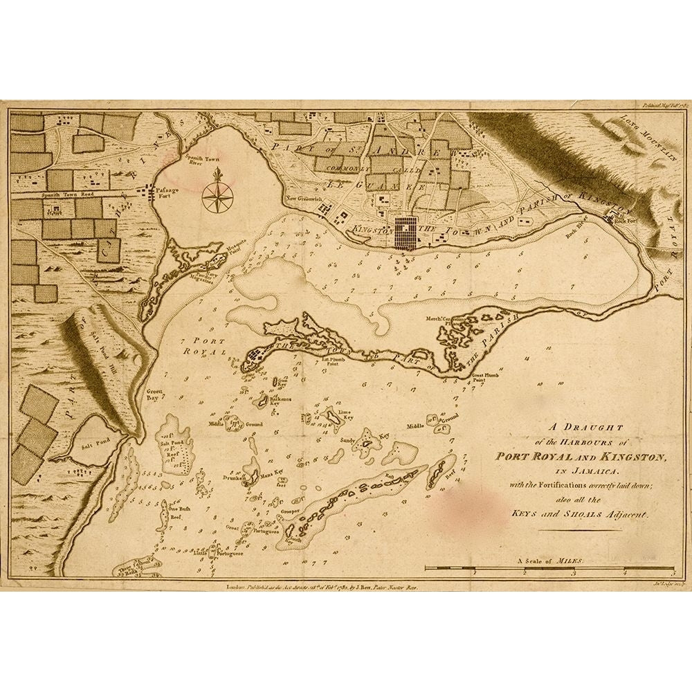 Jamaica-Port Royal 1796 by Vintage Maps-VARPDX62235 Image 1