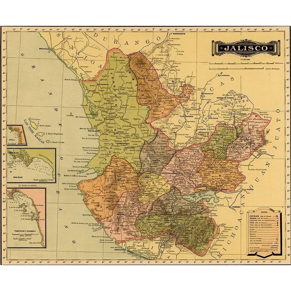 Jalisco 1844 by Vintage Maps-VARPDX62273 Image 1