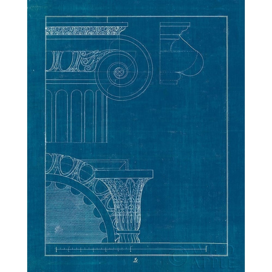 Architectural Columns II Blueprint Poster Print by Wild Apple Portfolio Wild Apple Portfolio-VARPDX62287 Image 1