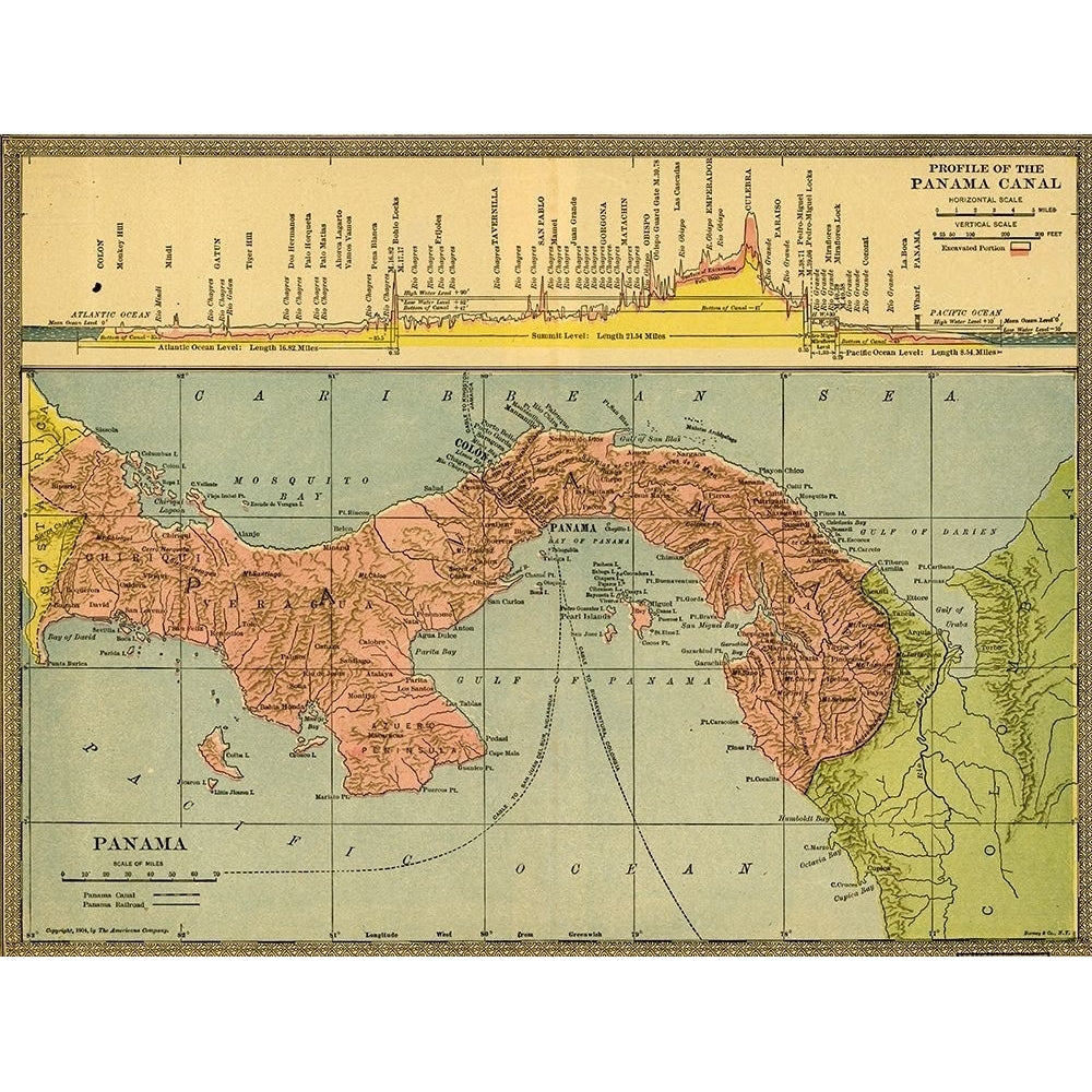 Panama Canal Zone 1904 by Vintage Maps-VARPDX62446 Image 1