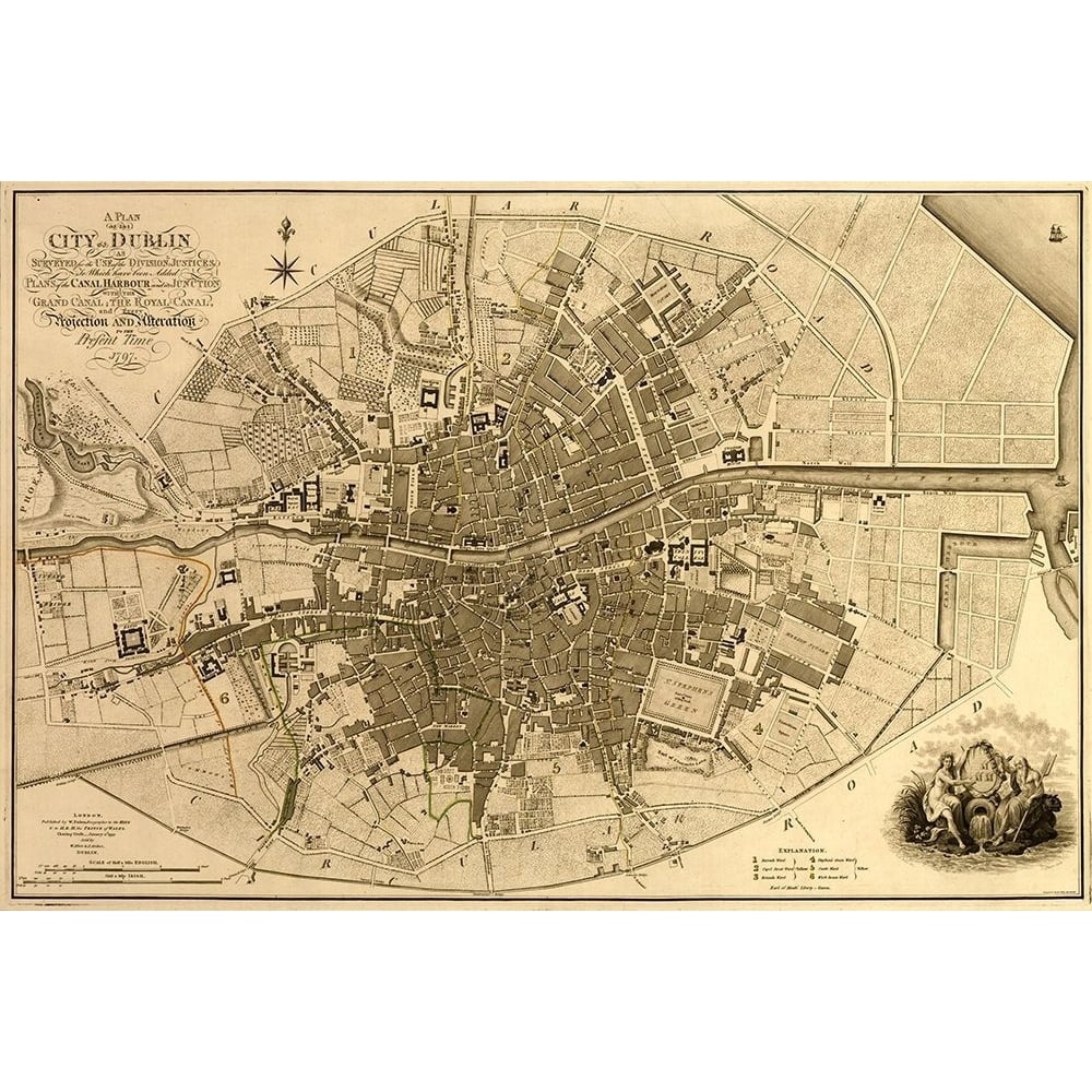 Ireland Dublin 1791 by Vintage Maps-VARPDX62479 Image 1