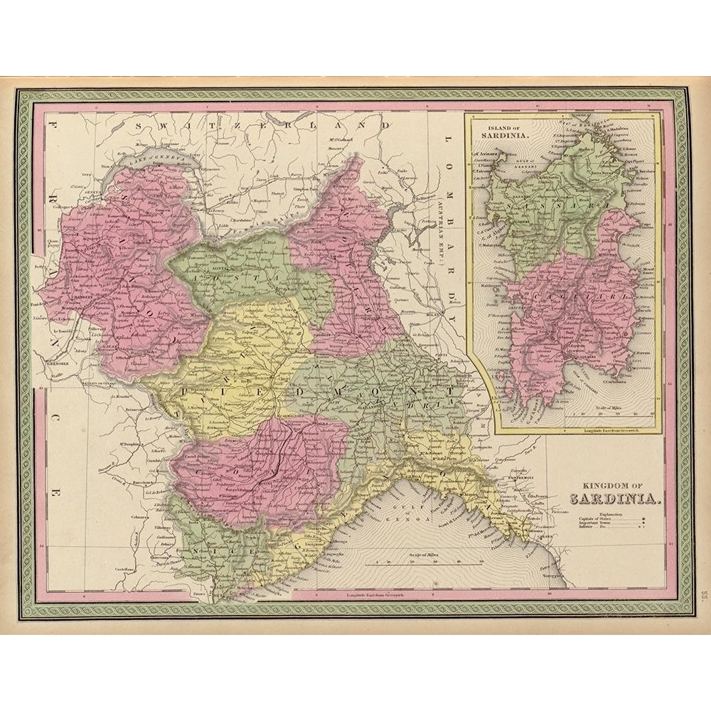 Sardinia 1849 by Vintage Maps-VARPDX62533 Image 1