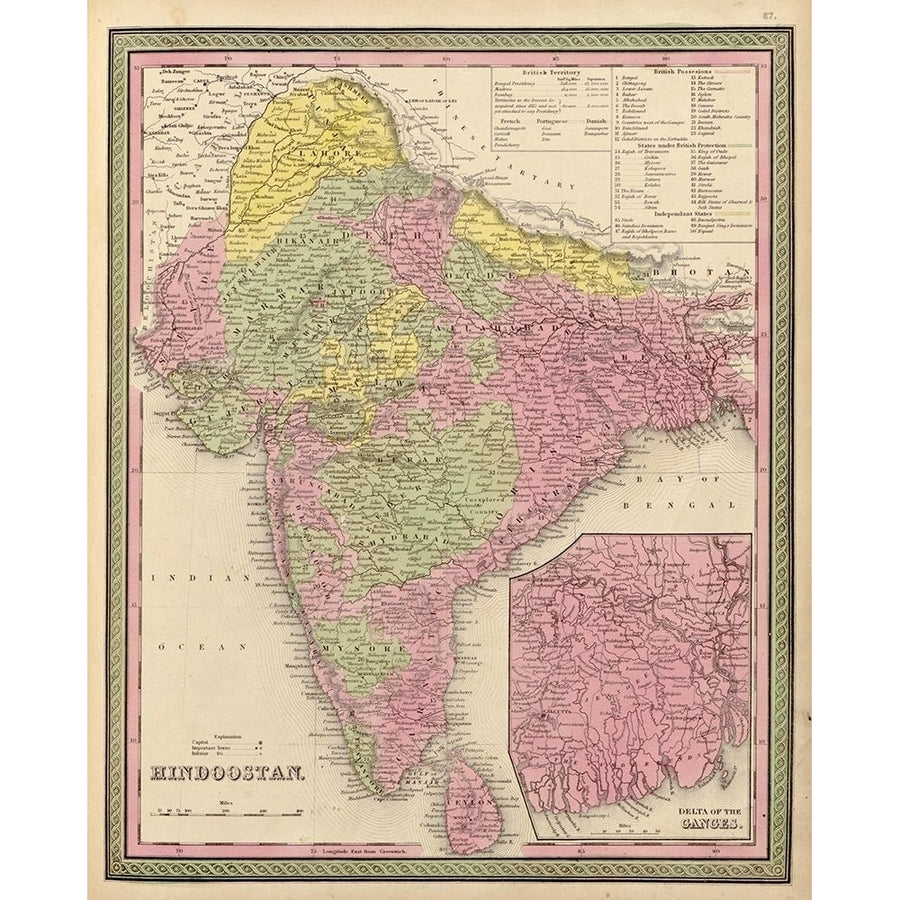 Hindustan 1849 by Vintage Maps-VARPDX62544 Image 1