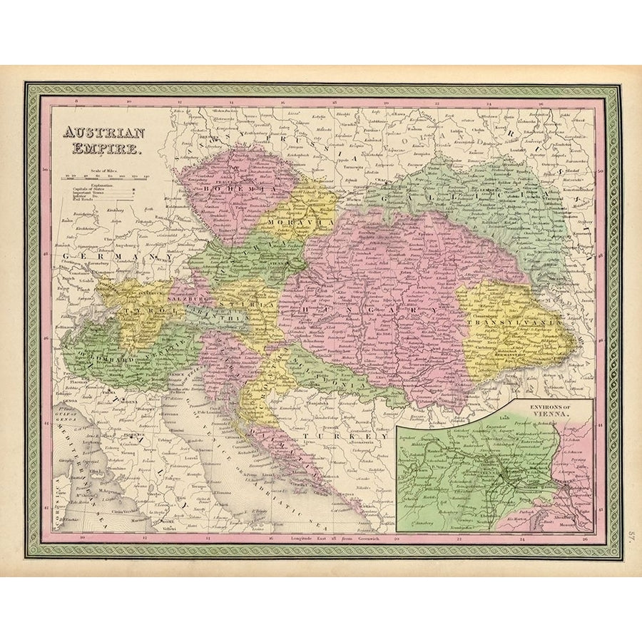 Austrian Empire 1849 by Vintage Maps-VARPDX62534 Image 1