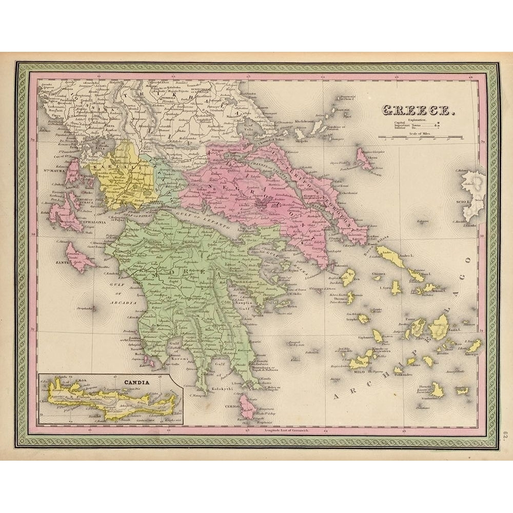 Greece 1849 by Vintage Maps-VARPDX62539 Image 1