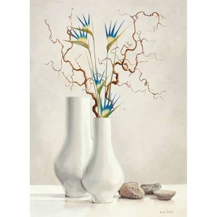 Willow Twigs With Blue Flowers Poster Print by Karin v.d. Valk-VARPDX6255 Image 2