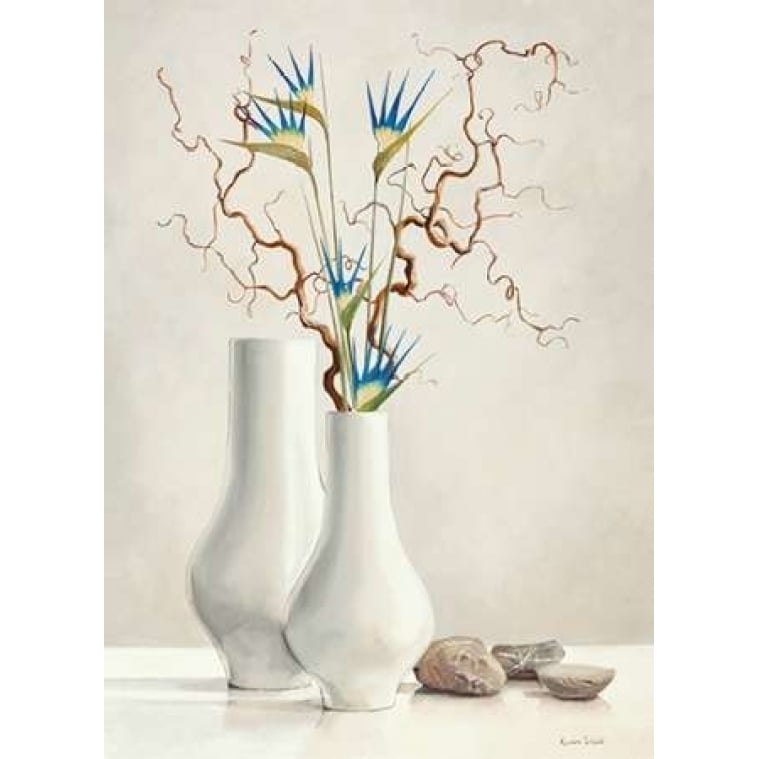 Willow Twigs With Blue Flowers Poster Print by Karin v.d. Valk-VARPDX6255 Image 1