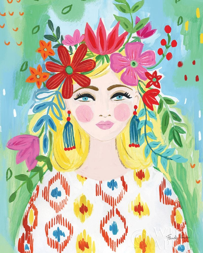 Boho Girl I Poster Print by Farida Zaman-VARPDX62701 Image 1