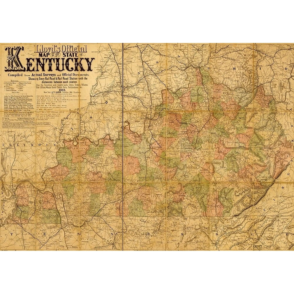 Kentucky 1862 by Vintage Maps-VARPDX62746 Image 1