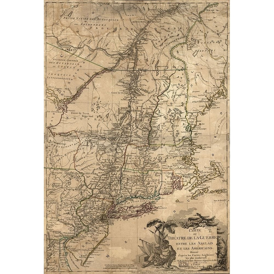 Theatre of War in the Thirteen Colonies 1777 by Vintage Maps-VARPDX62848 Image 1