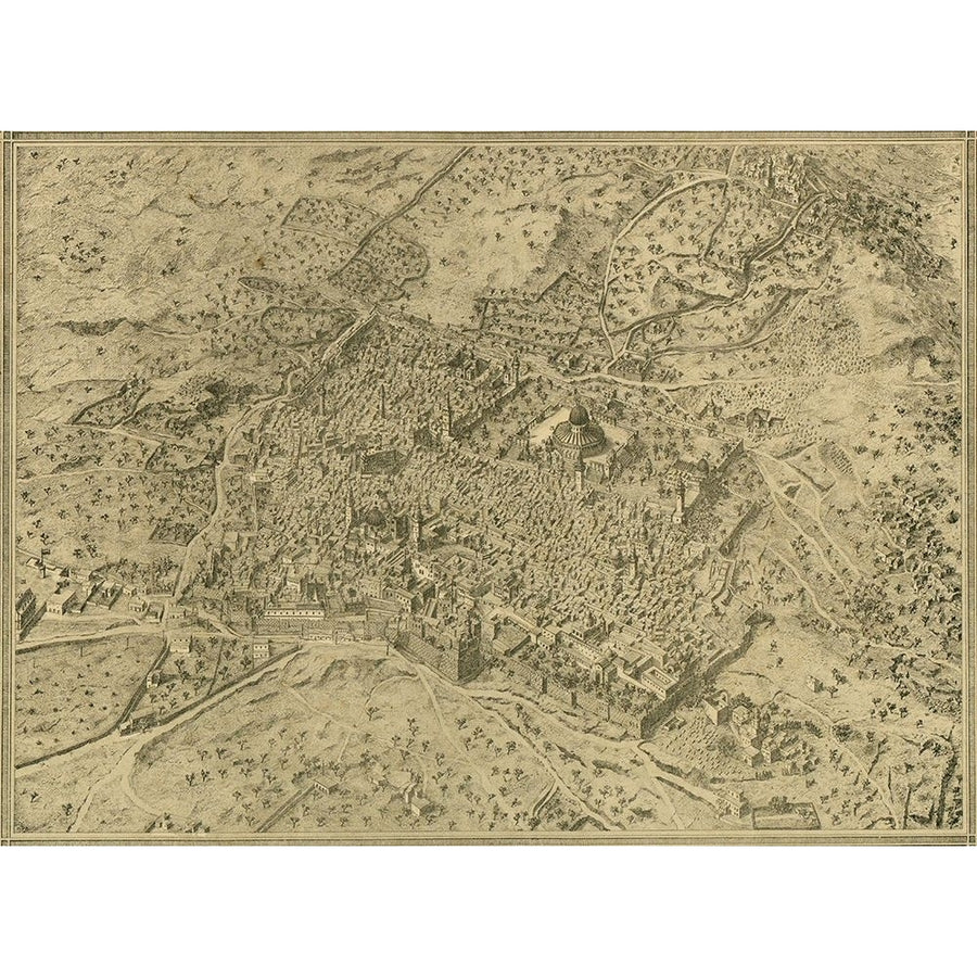 Antique Map of Jerusalem by Vintage Maps-VARPDX62932 Image 1