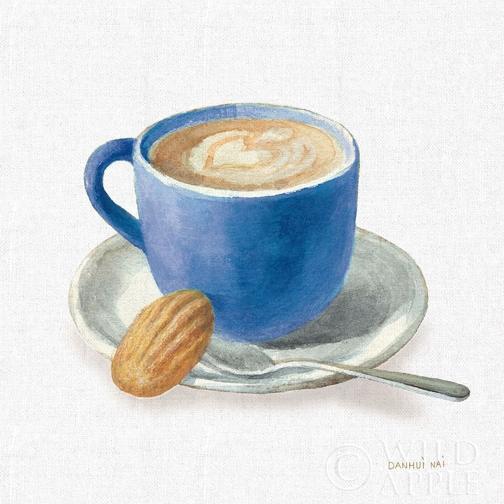 Wake Up Coffee I Linen Classic Blue Poster Print by Danhui Nai-VARPDX63064 Image 1