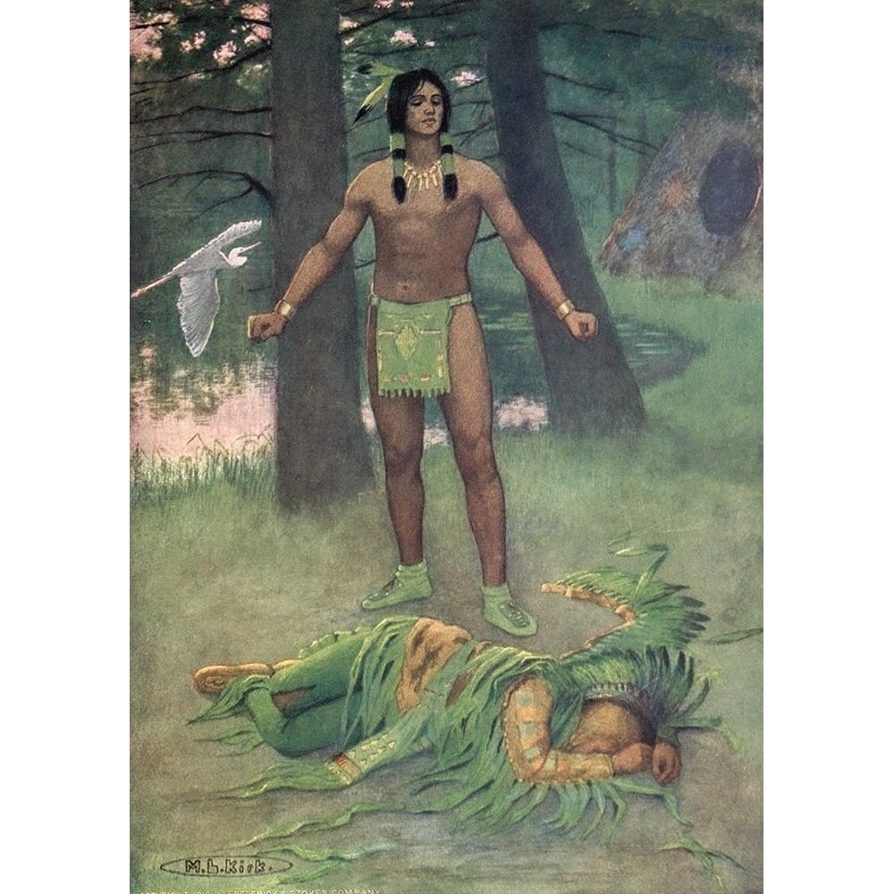 He lay there dead from Story of Hiawatha 1910 by Maria Kirk-VARPDX63448 Image 1