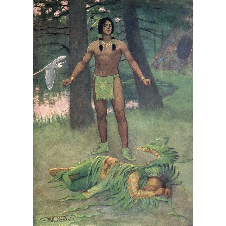 He lay there dead from Story of Hiawatha 1910 by Maria Kirk-VARPDX63448 Image 1