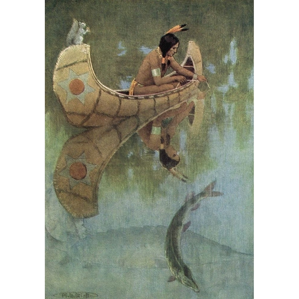 Take my bait oh king of fishes from Story of Hiawatha 1910 by Maria Kirk-VARPDX63452 Image 1