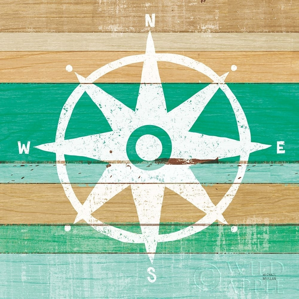 Beachscape IV Compass Green Poster Print by Michael Mullan-VARPDX63520 Image 1