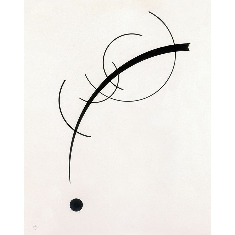 Free Curve to the Point-Accompanying Sound of Geometric Curves 1925 by Wassily Kandinsky-VARPDX63582 Image 1