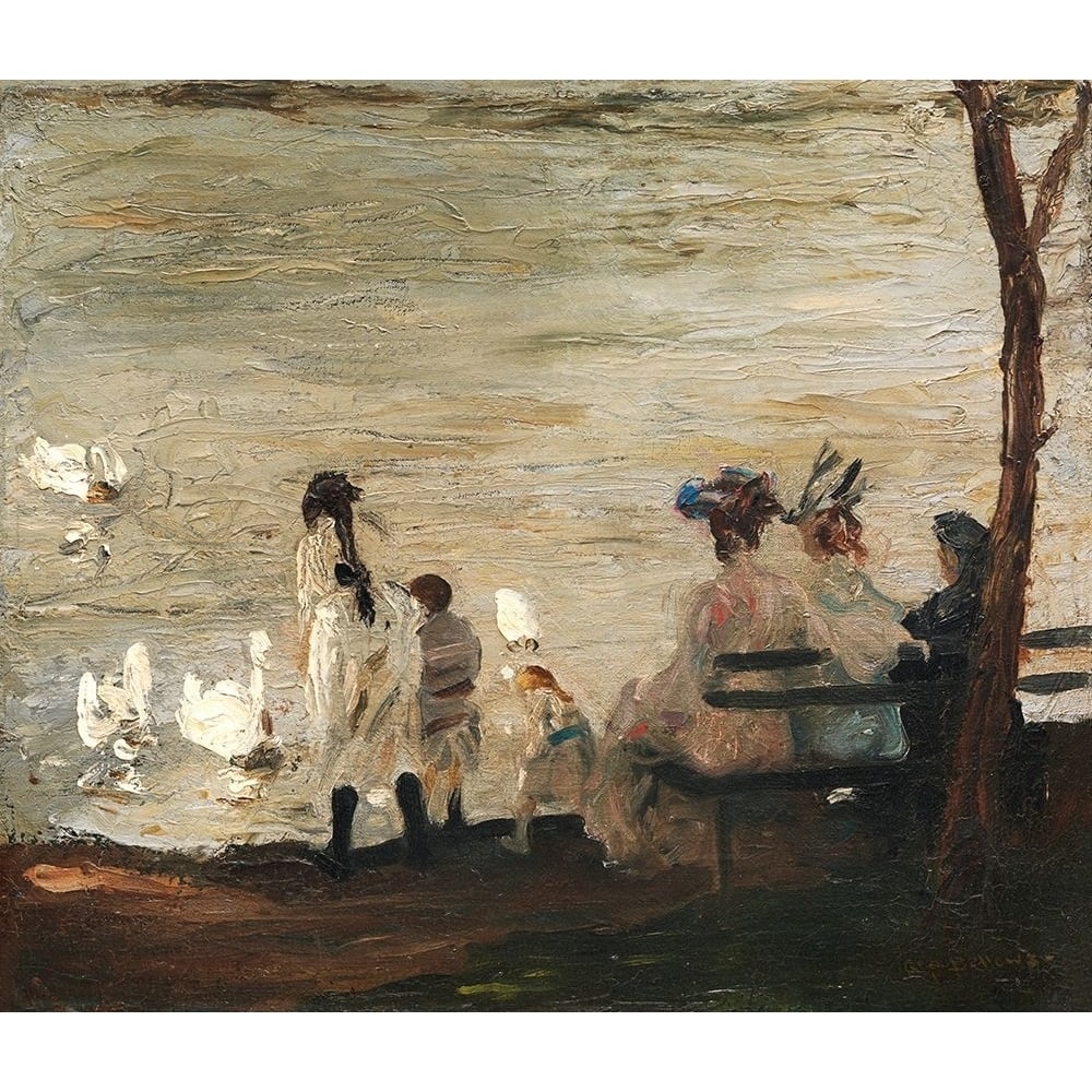 Swans in Central Park by George Bellows-VARPDX63884 Image 1