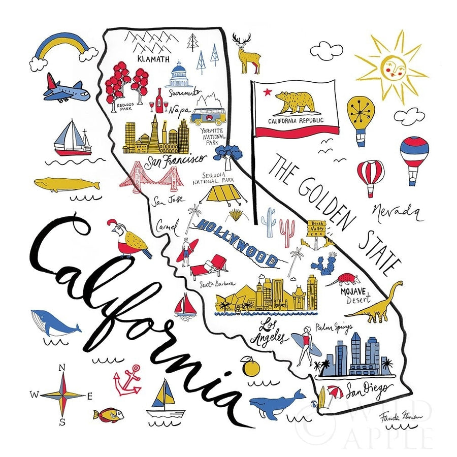 California Poster Print by Farida Zaman-VARPDX63969 Image 1