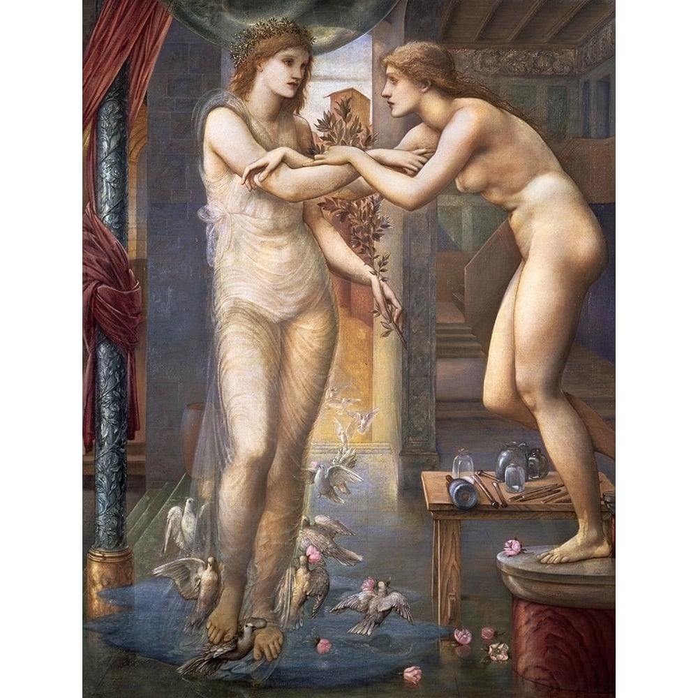 Pygmalion and the Image-The Godhead Fires Poster Print - Edward Burne?Jones-VARPDX63999 Image 1