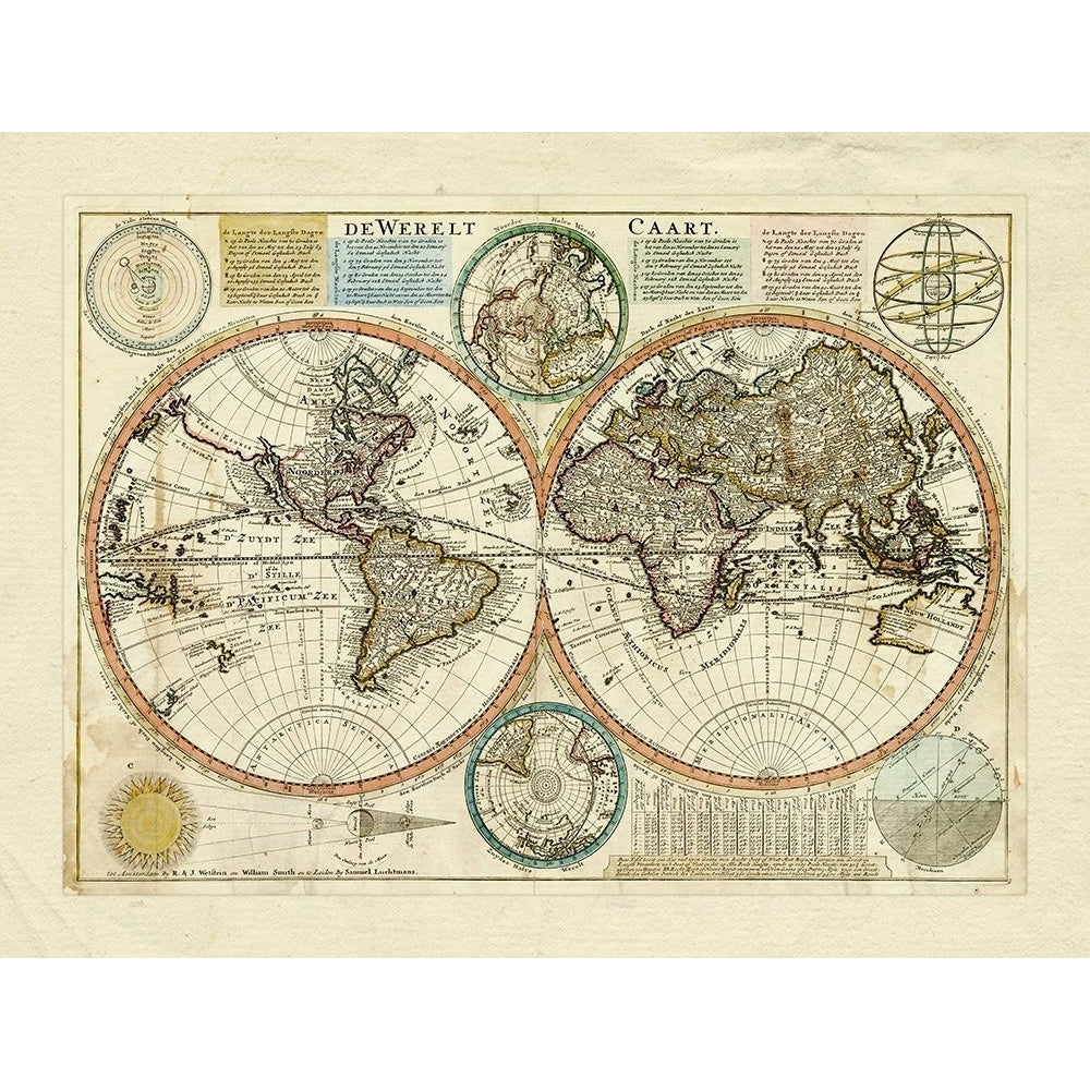 Dewerelt Caart Map Poster Print - Unknown-VARPDX64001Z Image 1