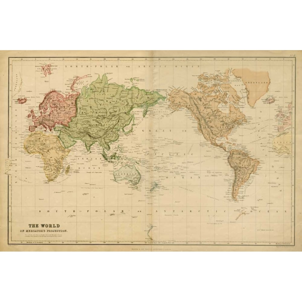 Mercators Projection Poster Print - Studio Vision-VARPDX64112P Image 1