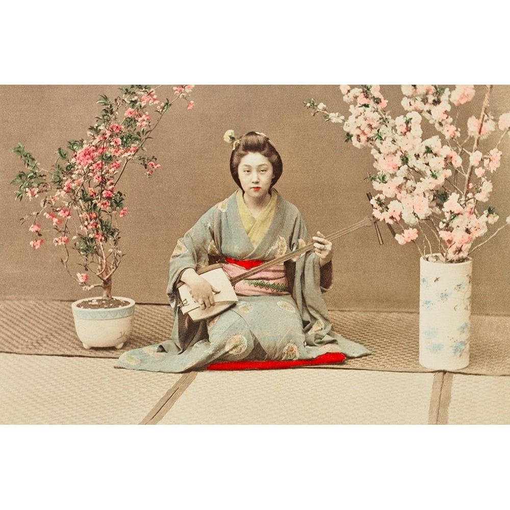 Geisha Playing Samisen by Ogawa Kazumasa-VARPDX64376 Image 1