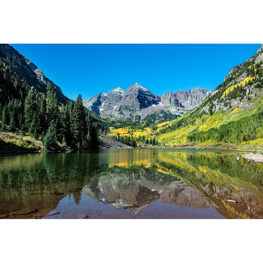 Autumnal view of Rocky Mountain peaks called the Maroon Bells-Colorado by Carol Highsmith-VARPDX64428 Image 1