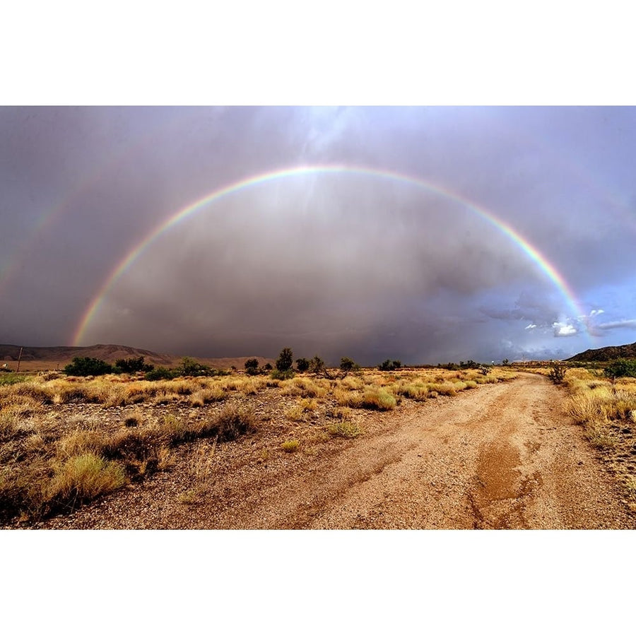 Rainbow across a dirt road Antares in northwestern Arizona by Carol Highsmith-VARPDX64568 Image 1