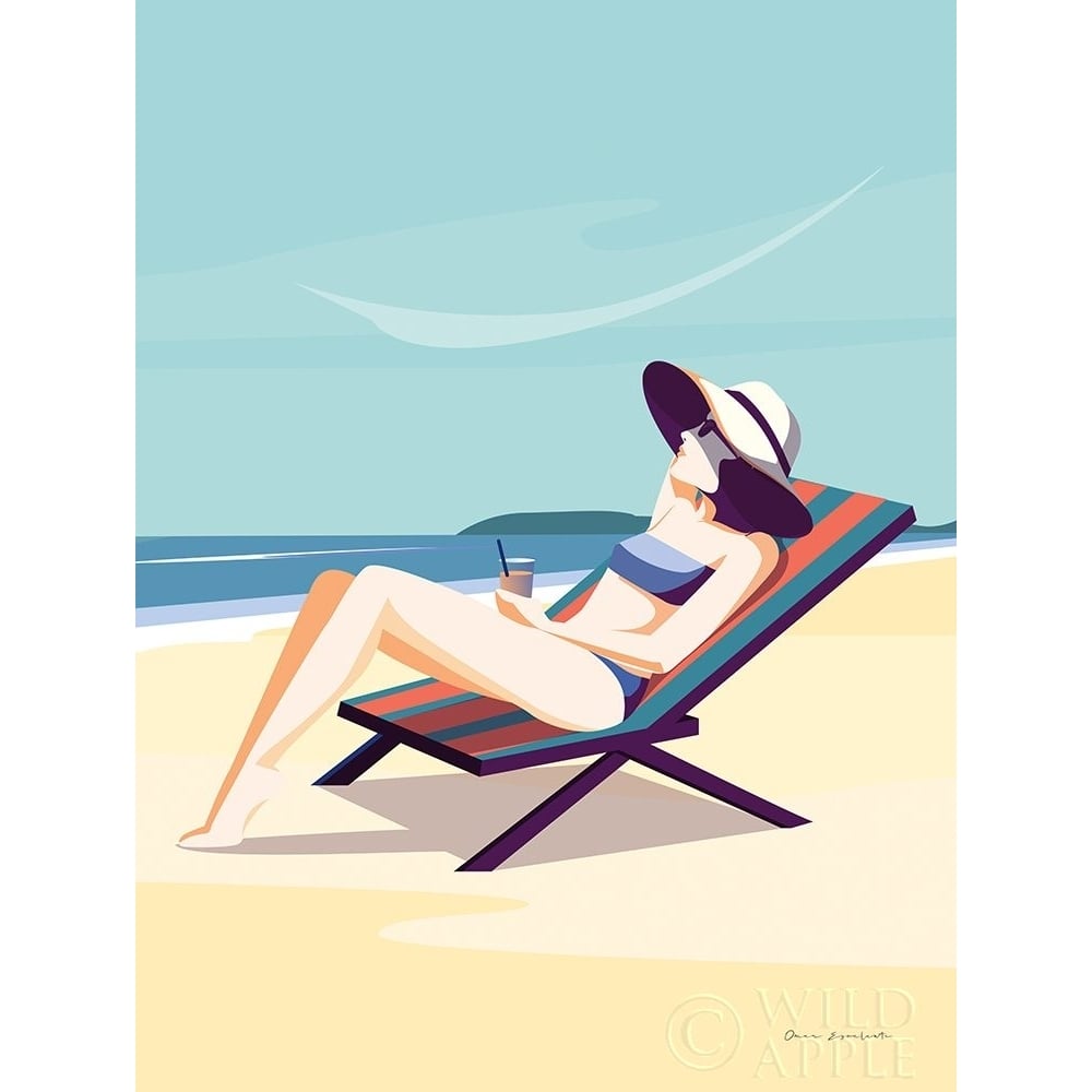 South Beach Sunbather II Poster Print by Omar Escalante-VARPDX64640 Image 1