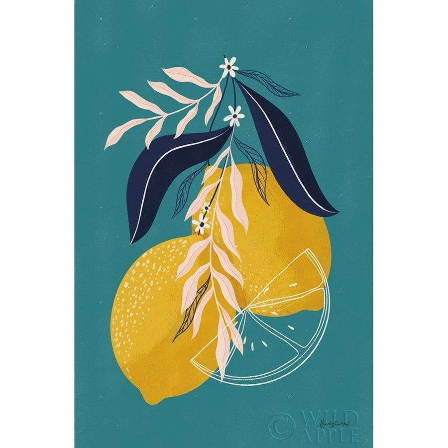 Lemons II Blue Poster Print by Becky Thorns-VARPDX64705 Image 1