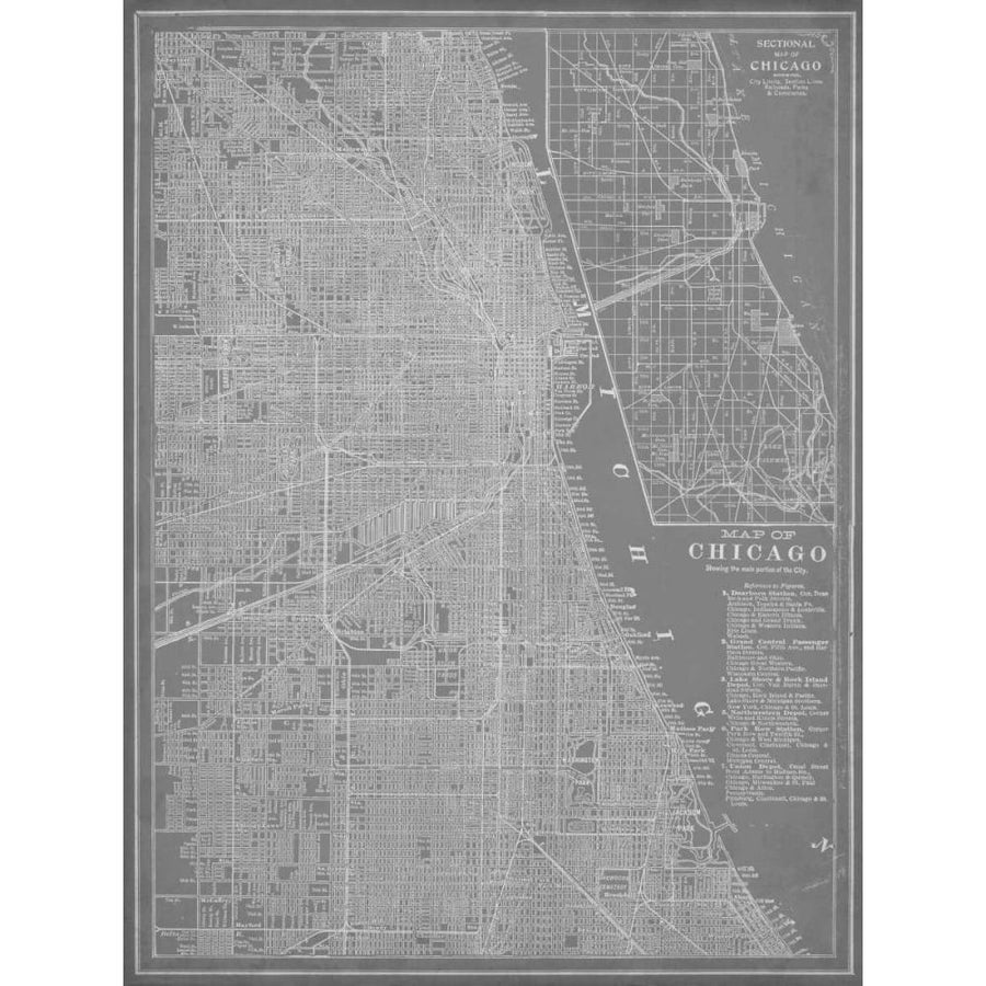 City Map of Chicago Poster Print - Studio Vision-VARPDX64744Z Image 1