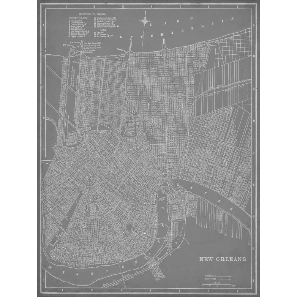 City Map of Orleans Poster Print - Studio Vision-VARPDX64748Z Image 1