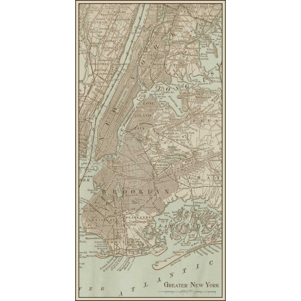 Tinted Map of York Poster Print - Studio Vision-VARPDX64886Z Image 1