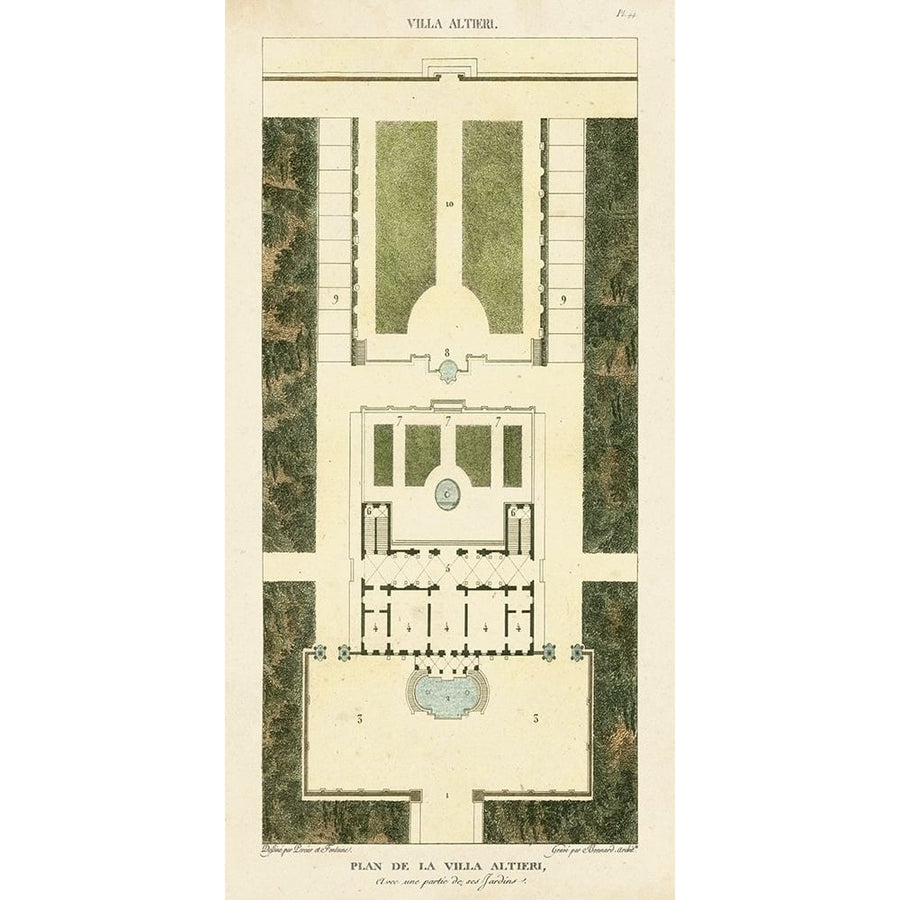 Plan de la Villa Altieri Poster Print - Bonnard-VARPDX65279Z Image 1