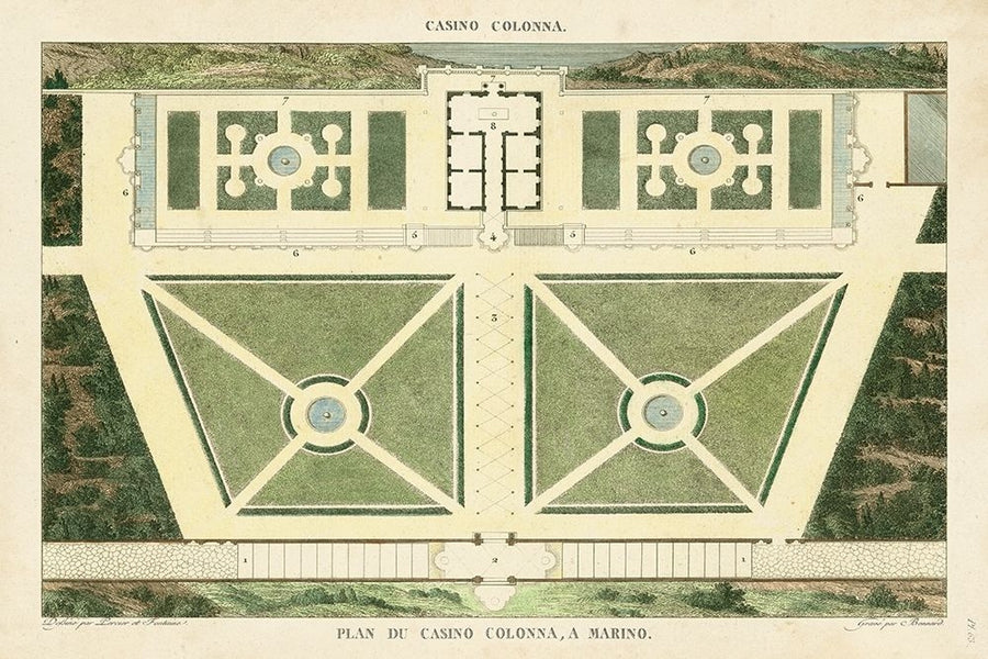 Plan du Casino Colonna A Marino Poster Print - Bonnard-VARPDX65282Z Image 1