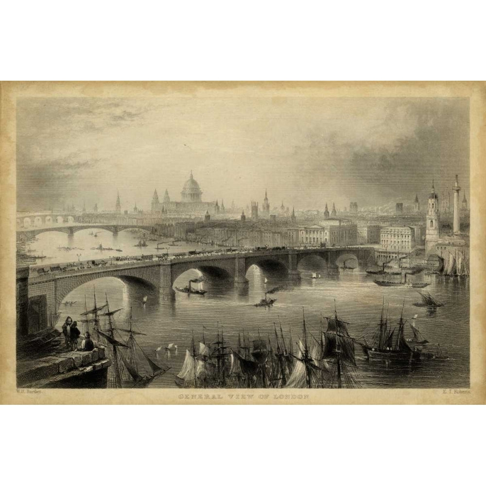 General View of London Poster Print - W.H. Bartlett-VARPDX65284Z Image 1