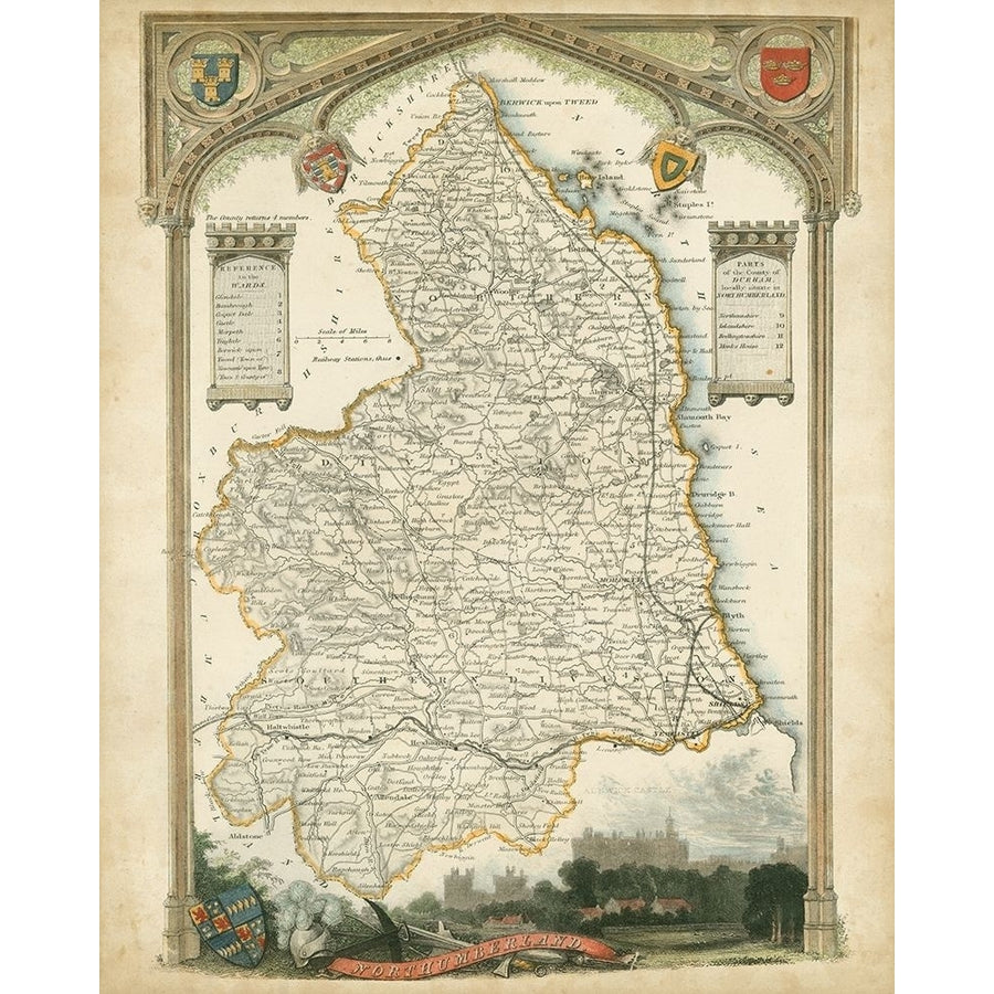 Map of Northumberland Poster Print - Unknown-VARPDX65297Z Image 1