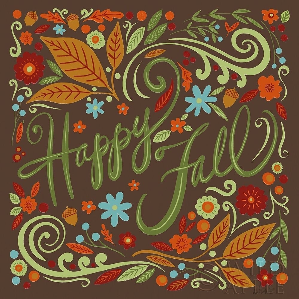 Happy Fall I Dark Poster Print by Anne Tavoletti-VARPDX65841 Image 1