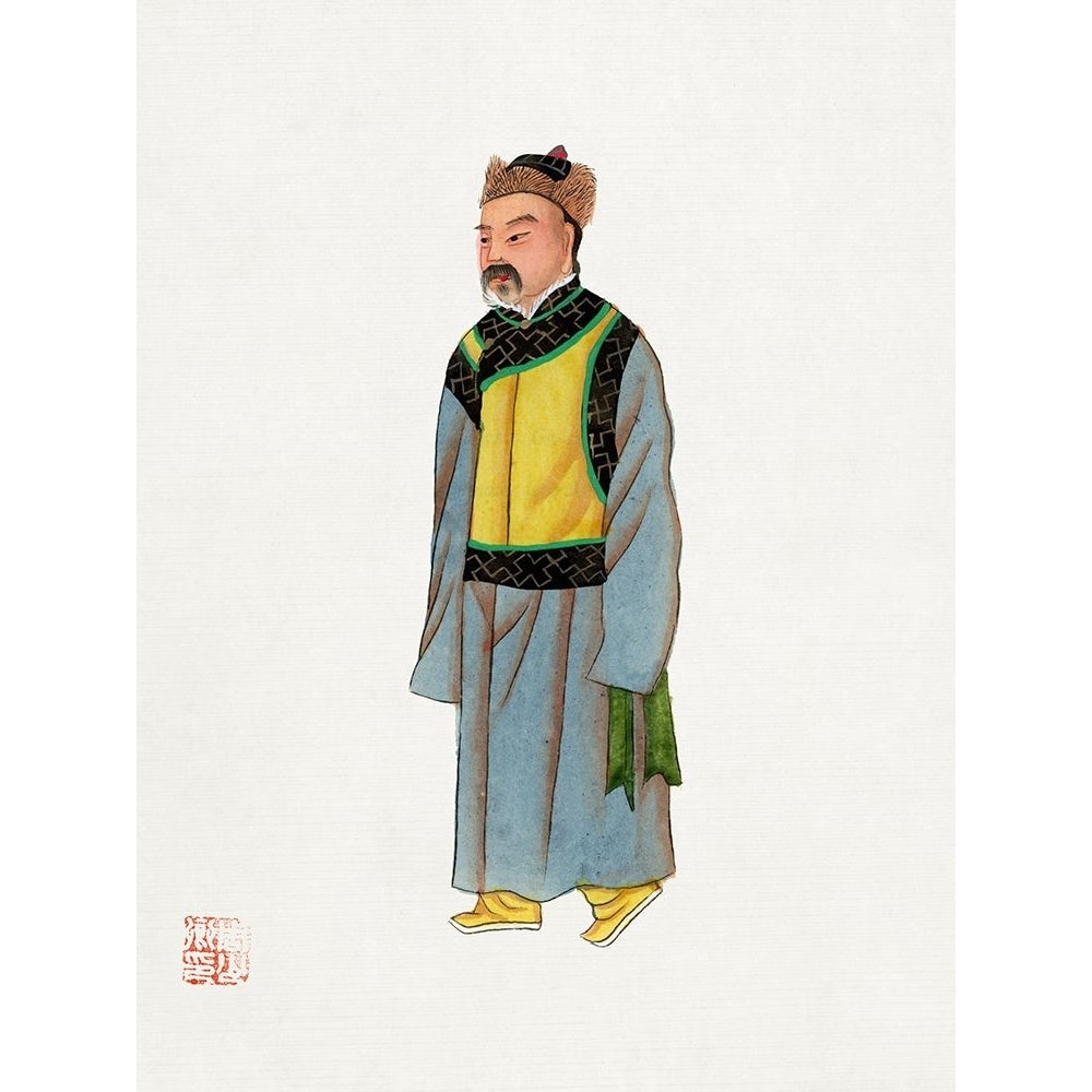 Ancient Mongolian costume Poster Print - Vintage Chinese Clothing-VARPDX66095 Image 1