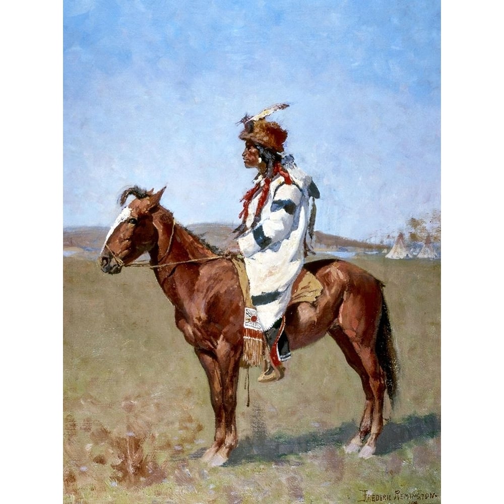 A Blackfoot Indian Poster Print - Frederic Remington-VARPDX66157 Image 1