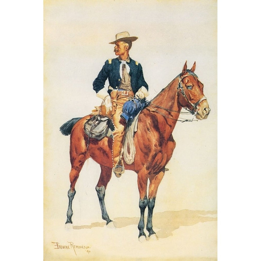 Lieutenant S. C. Roberston-Chief of the Crow Scouts Poster Print - Frederic Remington-VARPDX66193 Image 1