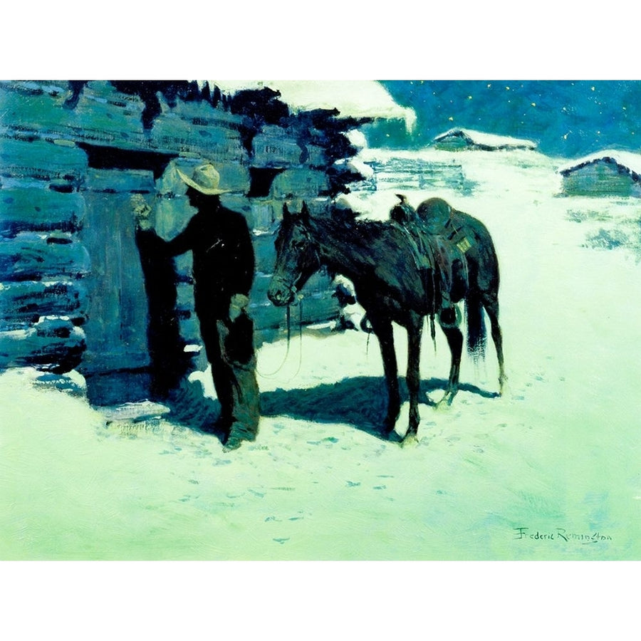 The Belated Traveler Poster Print - Frederic Remington-VARPDX66213 Image 1