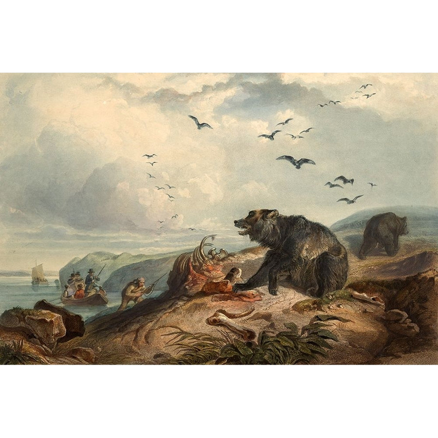 Hunting of the Grizzly Bear Poster Print - Karl Bodmer-VARPDX66290 Image 1