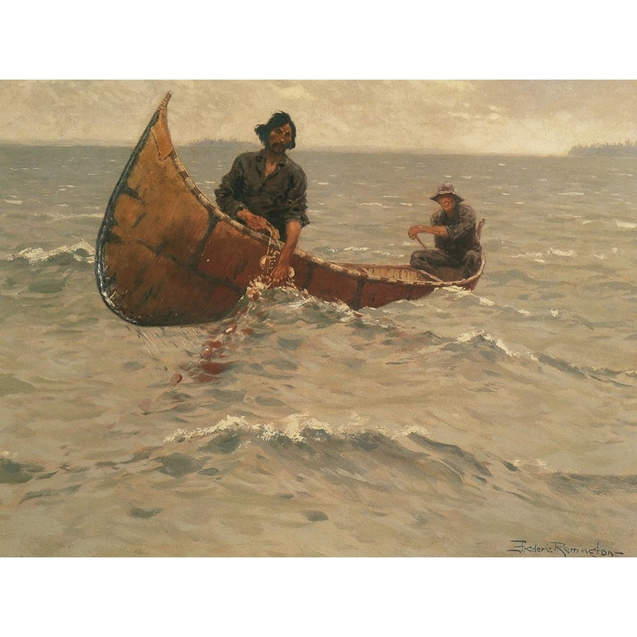 Hauling in the Gill Net Poster Print - Frederic Remington-VARPDX66308 Image 1