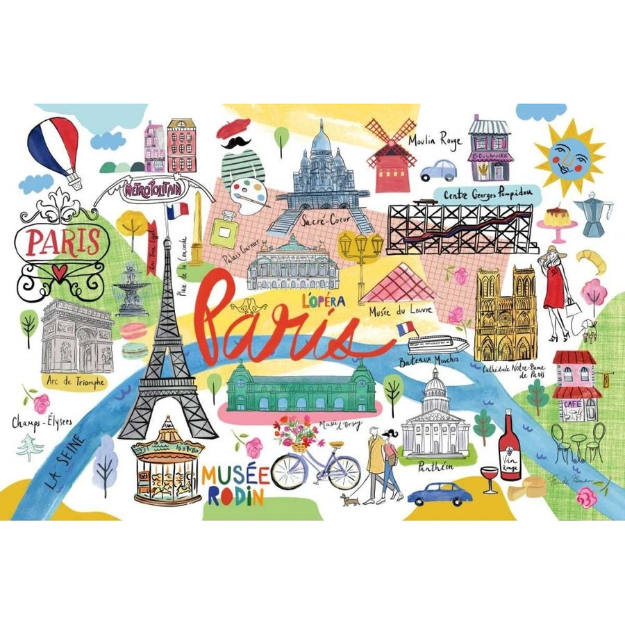 Paris Map by Farida Zaman-VARPDX66625 Image 1