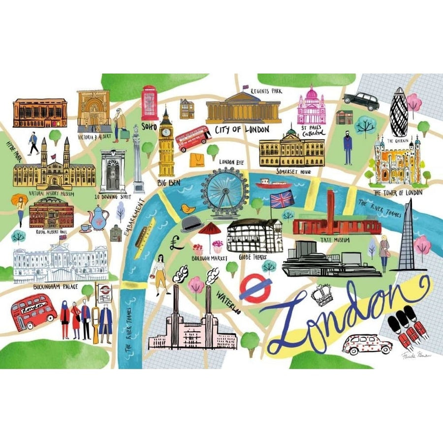 London Map by Farida Zaman-VARPDX66627 Image 1