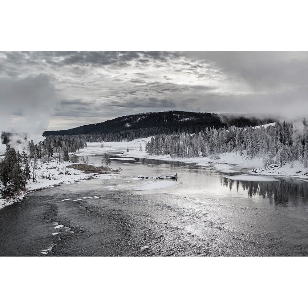 Early Winter Yellowstone River Yellowstone National Park Poster Print - The Yellowstone Collection-VARPDX66674 Image 1