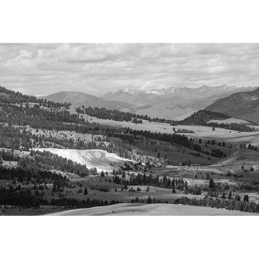 Mammoth Hot Springs from Bunsen Peak Yellowstone National Park Poster Print - Neal Herbert-VARPDX66781 Image 1